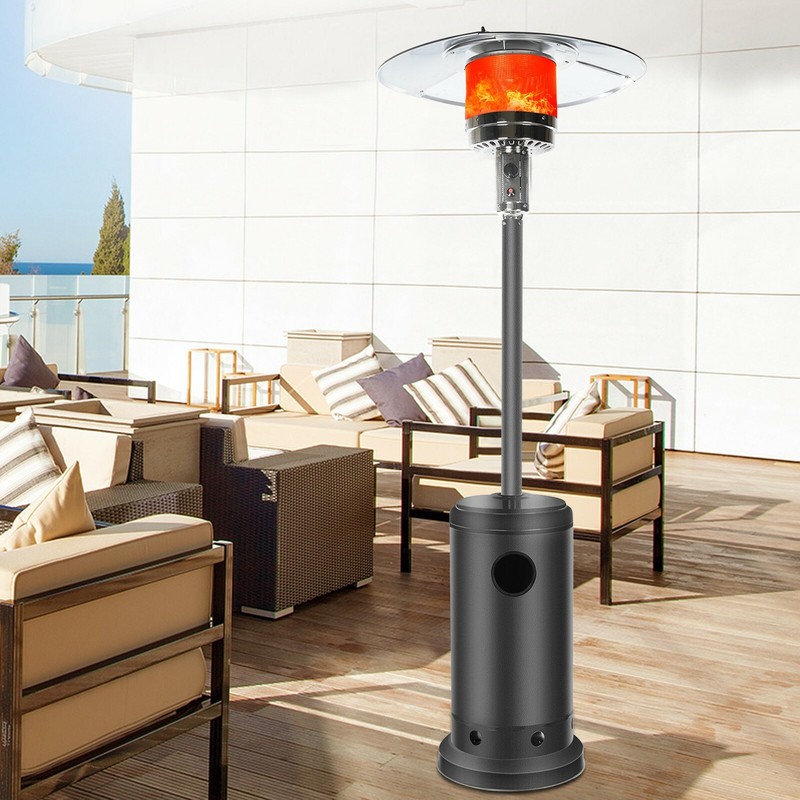 46000 BTU Patio Heater Commercial  Wheeled Propane Gas Outdoor  Heater 87 Inch
