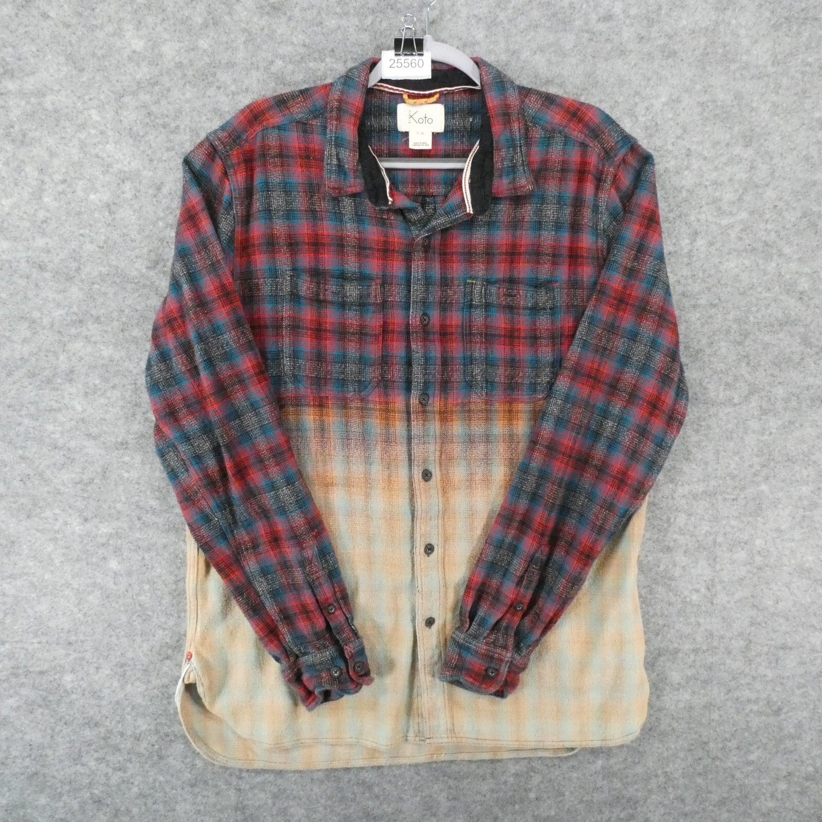 トップス OmbreCheckOpenCollar Flannel Shirt OVY EPGO1065_73b9d197-6523-4b92-