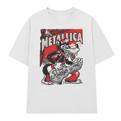 Metallica 2019 Raleigh T-Shirt, 1-Sided Printed, S-3XL.