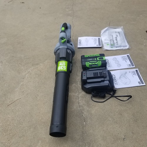 Electric Leaf Blower Cordless 56 Volt Lithium Ion Variable Speed Turbo 530 CFM