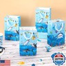 WERNNSAI 16Pcs Shark Party Gift Bags - Ocean Shark Birthday Party Favors Bag for Kids Boys Under the Sea Goodie Bags for Baby Shower Birthday Beach Pool Party Supplies