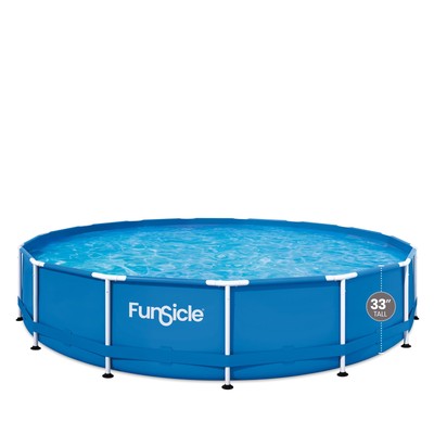 Funsicle 15 ft Activity Above Ground Frame Swimming Pool, with Filter Pump, Roun