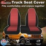runfider 2Pcs 60/40 Cloth High Back Bench Seat Cover Fit for Ford Ranger XLT Front 1998 1999 2000 2001 2002 2003 Without Console Cover Red