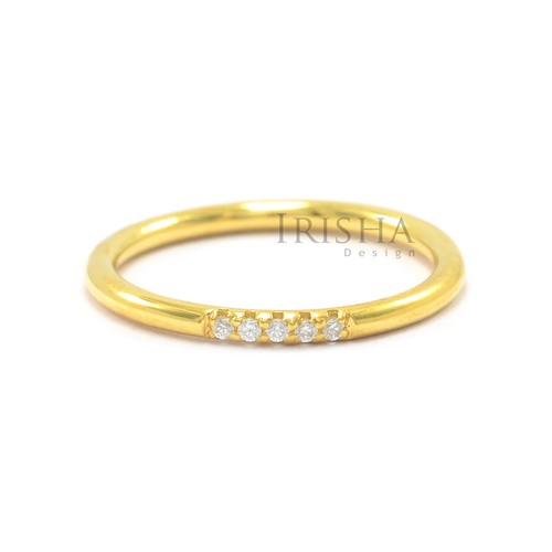 Pre-owned Irisha Designs Genuine Real Diamond Engagement 14k Gold Ring Fine Jewelry Size - 3 To 8 Us In White