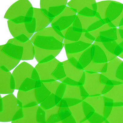 Shield Vinyl Shape 1'' Green Go Go Fluorescent Edge Glow