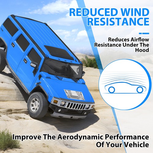 For 2003-2009 Hummer H2 Chrome Hood Deck Vent Panel Grille with handle covers