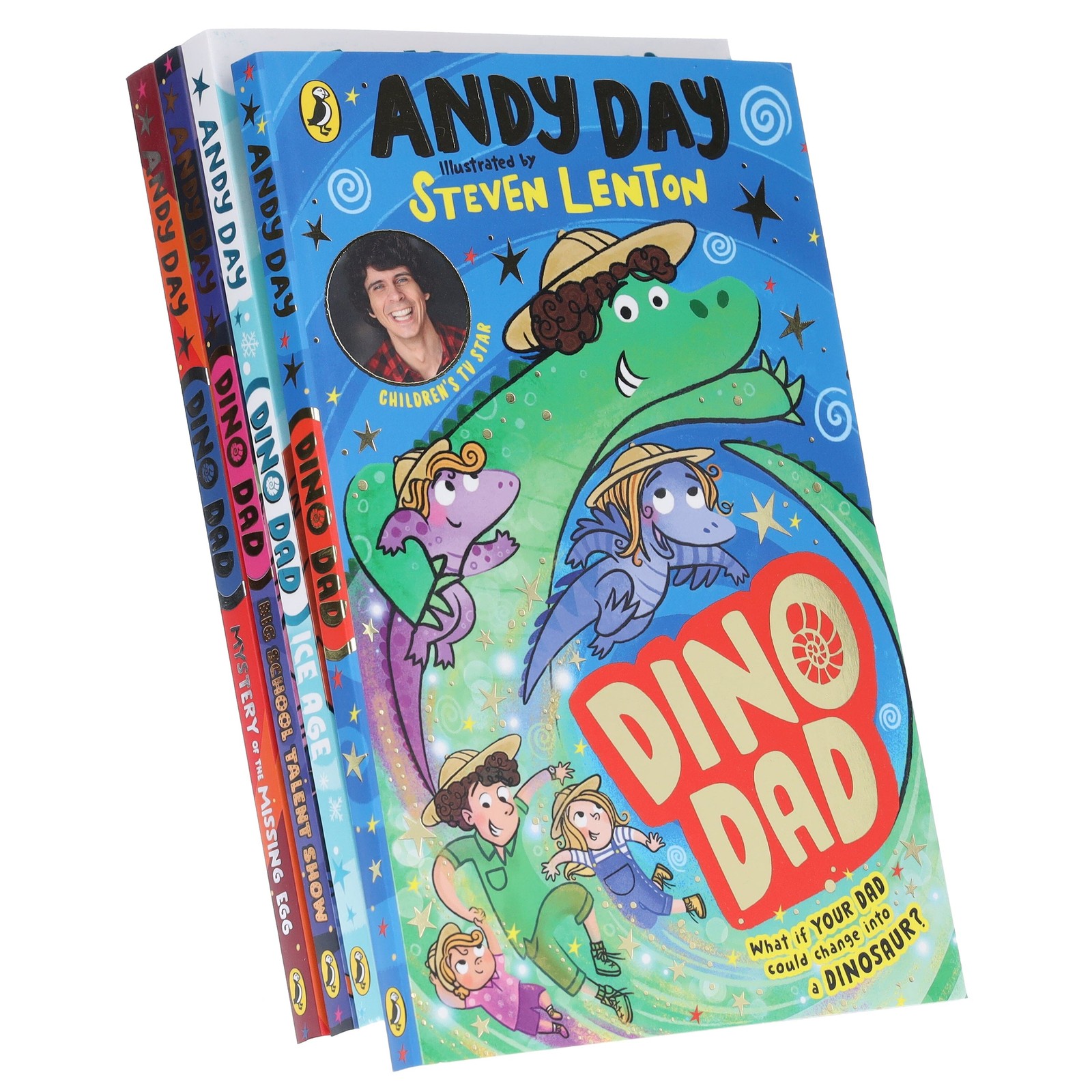 Dino Dad Series by Andy Day Illustrated 4 Books Set - Ages 4-8 - Paperback