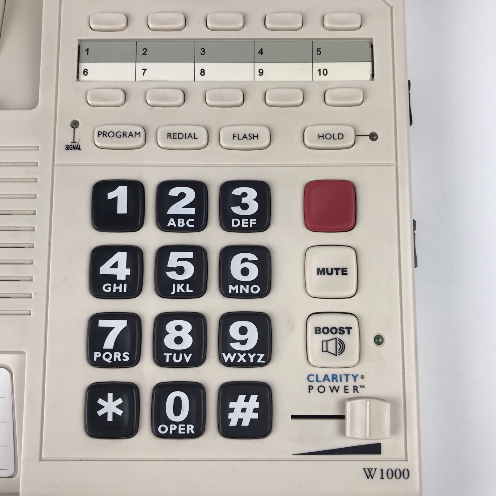 Clarity W1000 Amplified Telephone for Hearing Impaired Lg Keypad Flashing Light