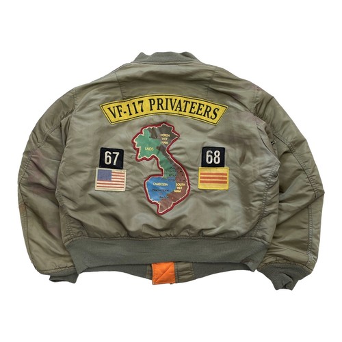 Avirex USA Made MA-1 Flight Reversible VF-117 Bomber Jacket Avirex USA Made MA-1 Flight Reversible VF-117 Bomber Jacket