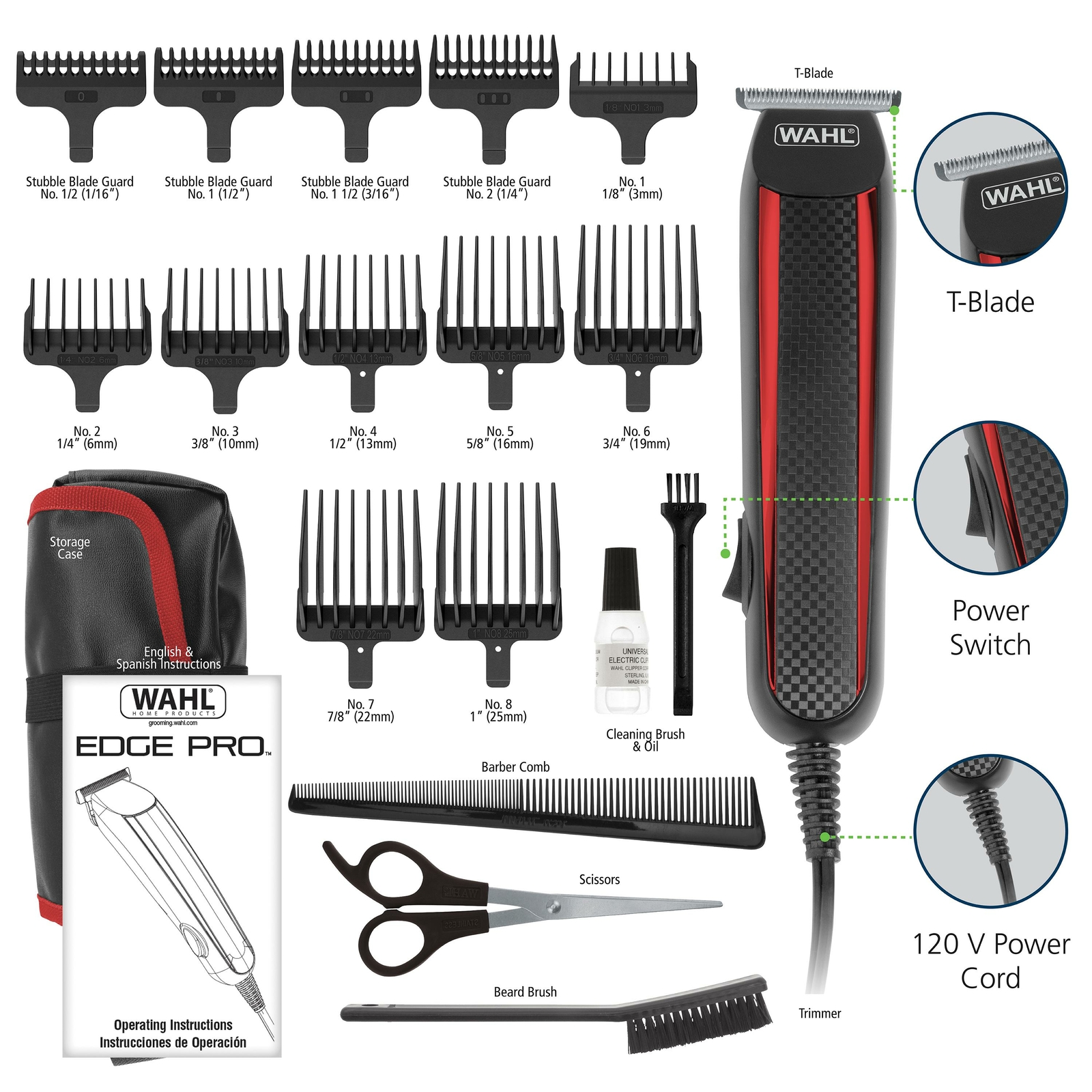 Professional Trimmer Barber Shaver T Liner Dry Shaving Hair Clippers Blade Guard