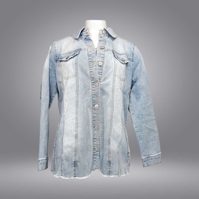 LOGO by Lavish Lori Goldstein Women's Jacket Sz 2 Blue
