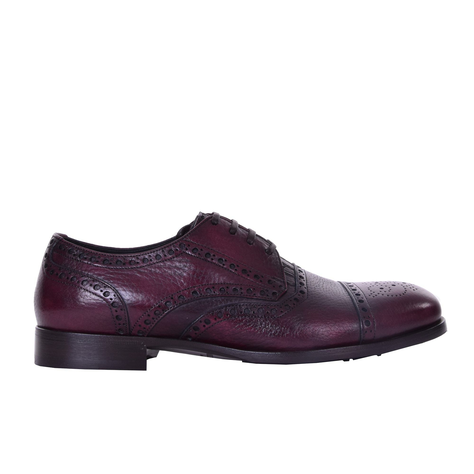 

DOLCE - GABBANA Броги из мягкой кожи Туфли дерби SORRENTO Бордо Красный 08036