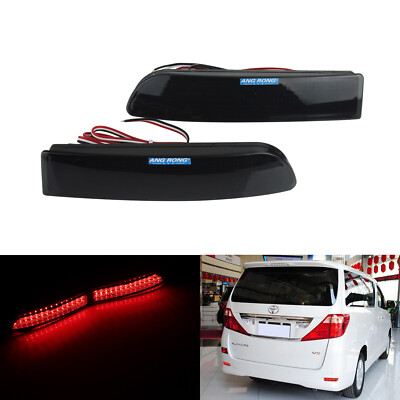For Toyota Avensis RAV4 Estima Alphard Red LED Bumper Reflector Tail Brake Light