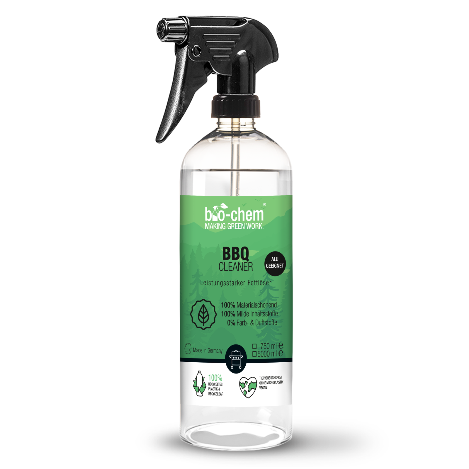 bio-chem BBQ Cleaner speziell für alle Grillarten - auch Aluminium 750 ml