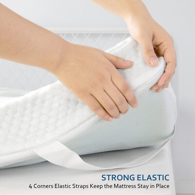 Moonsea Mattress Topper Cover (Cover Only) Twin Size, 3-4 Inch Zippered Visco...