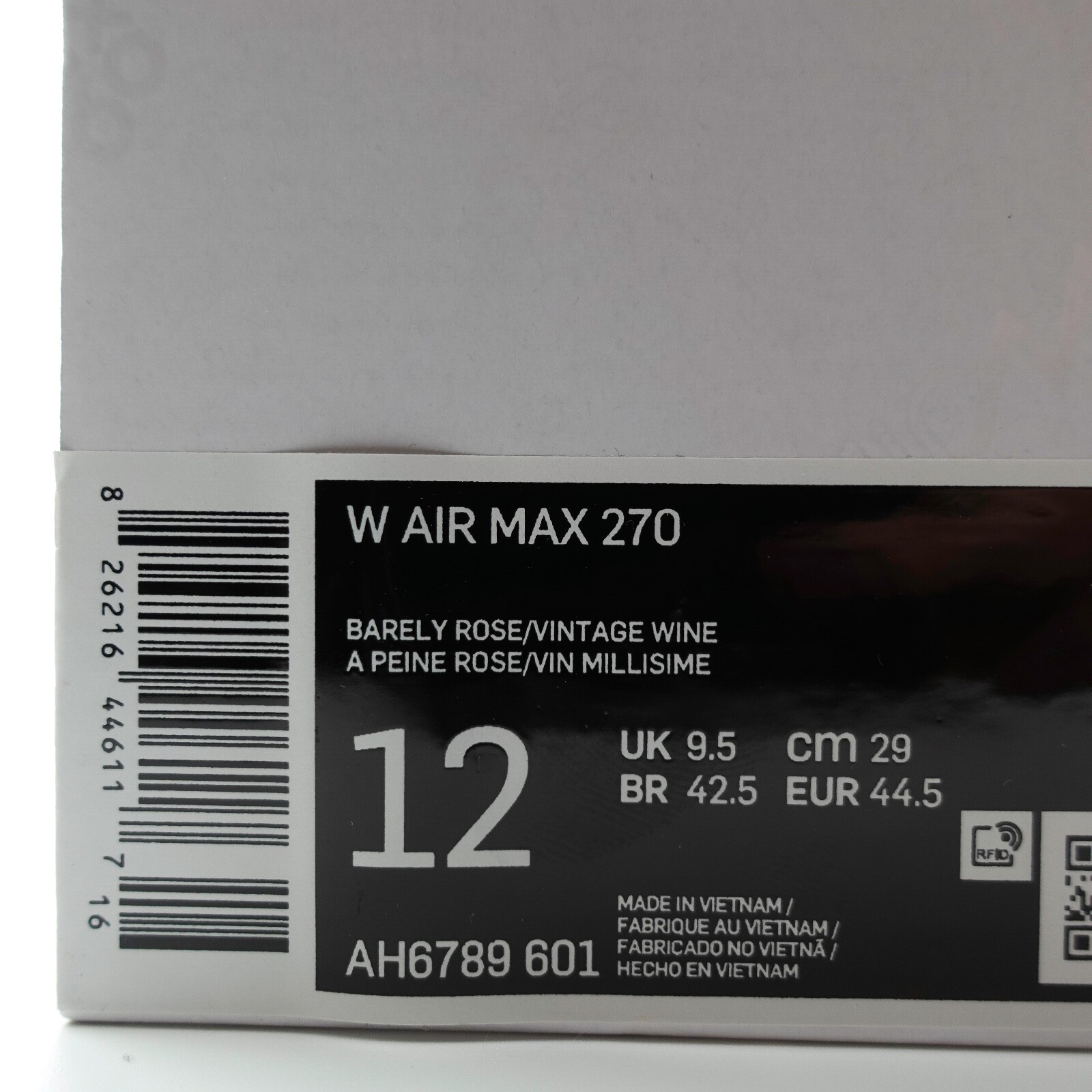 Pre-owned Nike Air Max 270 Barely Rose Running Shoes Womens Size 12 Ah6789-601 Mens 10.5 In Pink