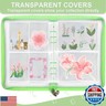 Sticker Storage Organizer Reusable Sticker Book Album Binder Sticker Holder for Adult Kids, 40 Release Paperand220 Pockets Zipper Closure Blank Collecting Display, 4 Types of Transparent Pockets (Green)