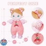 OUOZZZ Soft Baby Doll for 1 Year Old Girl Gifts - Toys for 1+ Year Old Girl Birthday Ideal Baby Valentines Day Gifts Adorable Toddler Girl Toys Tulip Pink 10