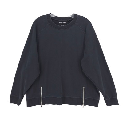 Universal Standard Black Sweatshirt Zipper Accent Ribbed Hem Size MEDIUM - US 2X