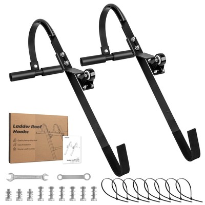 Roof Ladder, 2 Pack Ladder Roof Hook Fit Most O/D Rung Sizes, Ladder Hooks