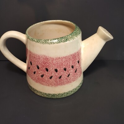 6 CUP CERAMIC WATERMELON WATERING CAN PERFECT FOR KITCHEN PLANTS OR VASE