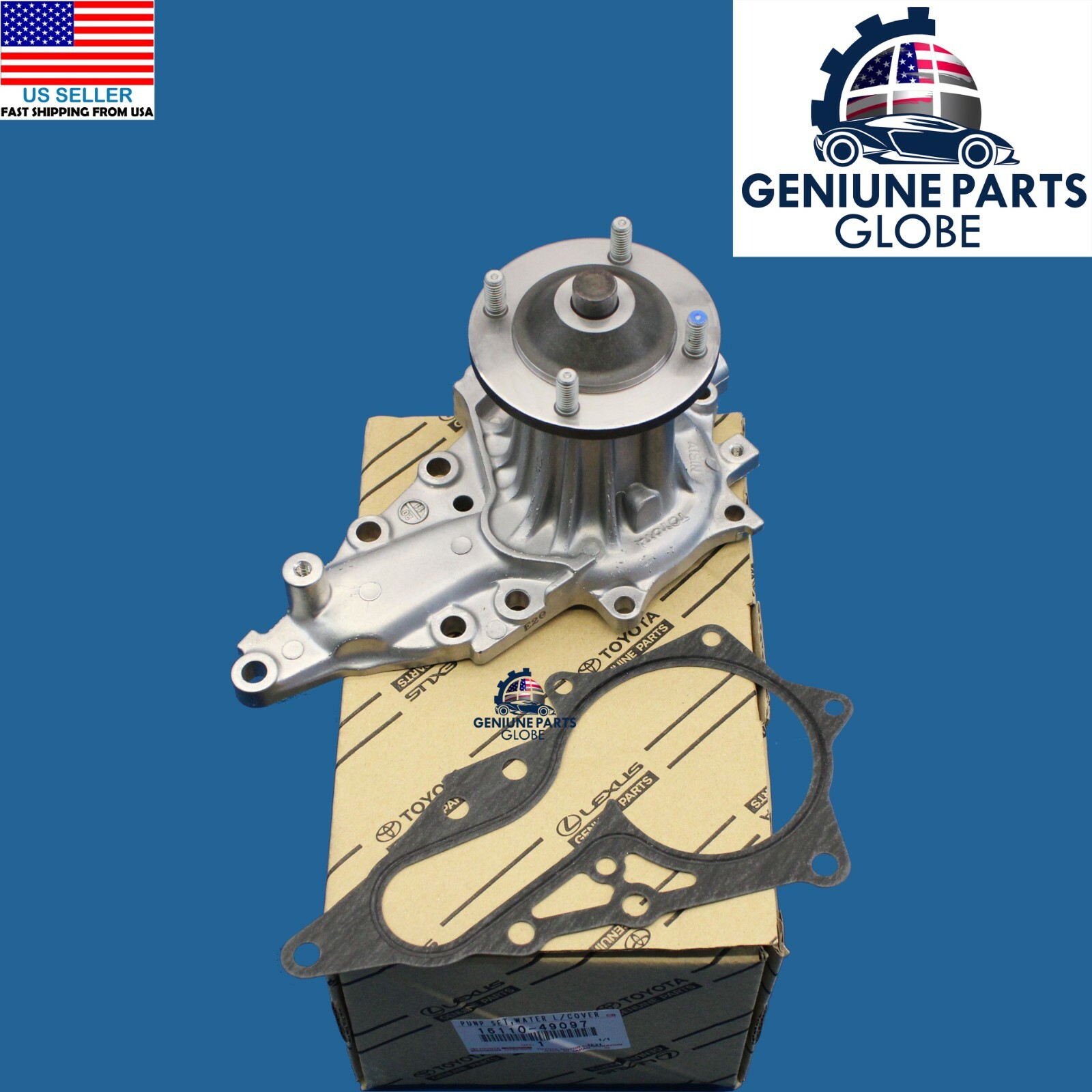 GENUINE OEM TOYOTA 1993-1998 SUPRA 2JZGTE WATER PUMP W/O COUPLING 16110-49097