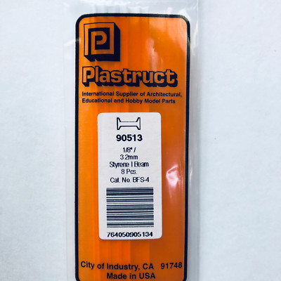 Plastruct 90513 Styrene I Beam 1/8''x 15'' (8)