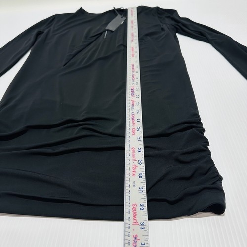 Pre-owned Versace Nwt$2,575  Runway 2023 Slashed Cut Out Black Mini Dress It 44/us 8