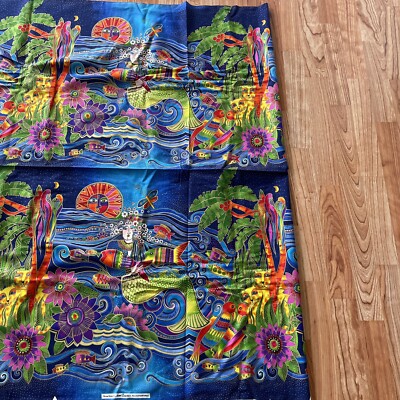 Ocean Songs Laurel Burch 2 Mini Panels 23 x45 