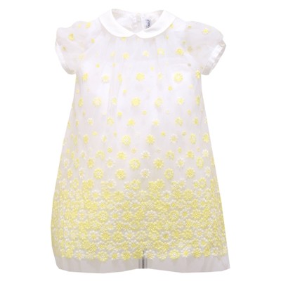 5248R abito bimba SIMONETTA TINY giallo/bianco vestito cerimonia dress kid