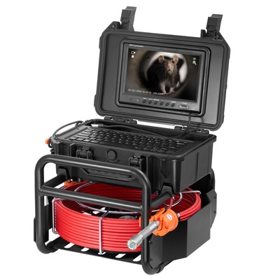 9" Sewer Camera 165 ft/50m Self-Leveling Drain Camera with 512Hz Transmitter