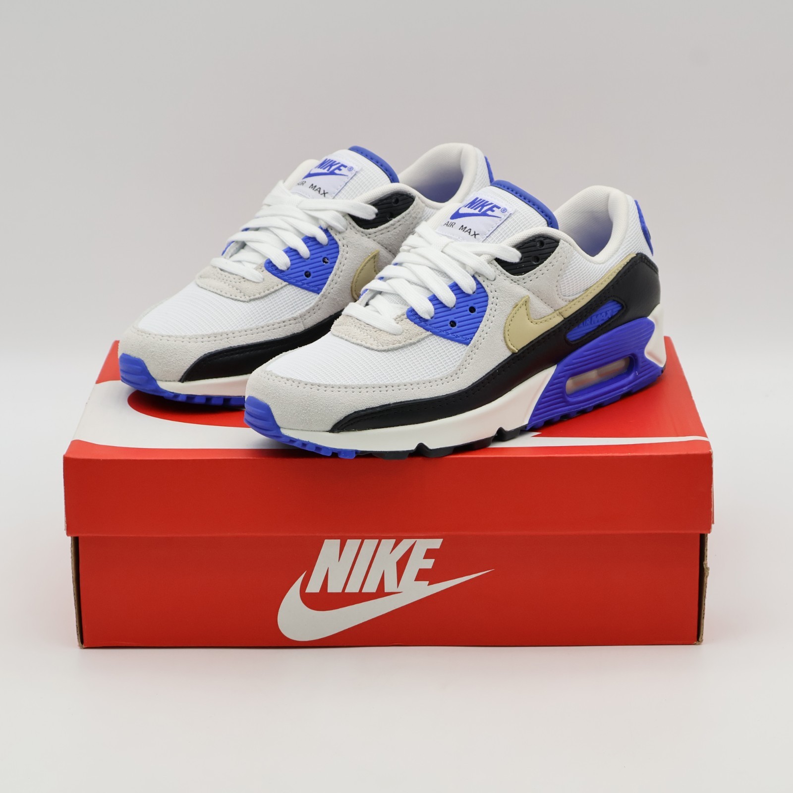 HF3449-100 Nike Air Max 90 PRM White Racer Blue (Men's) | eBay