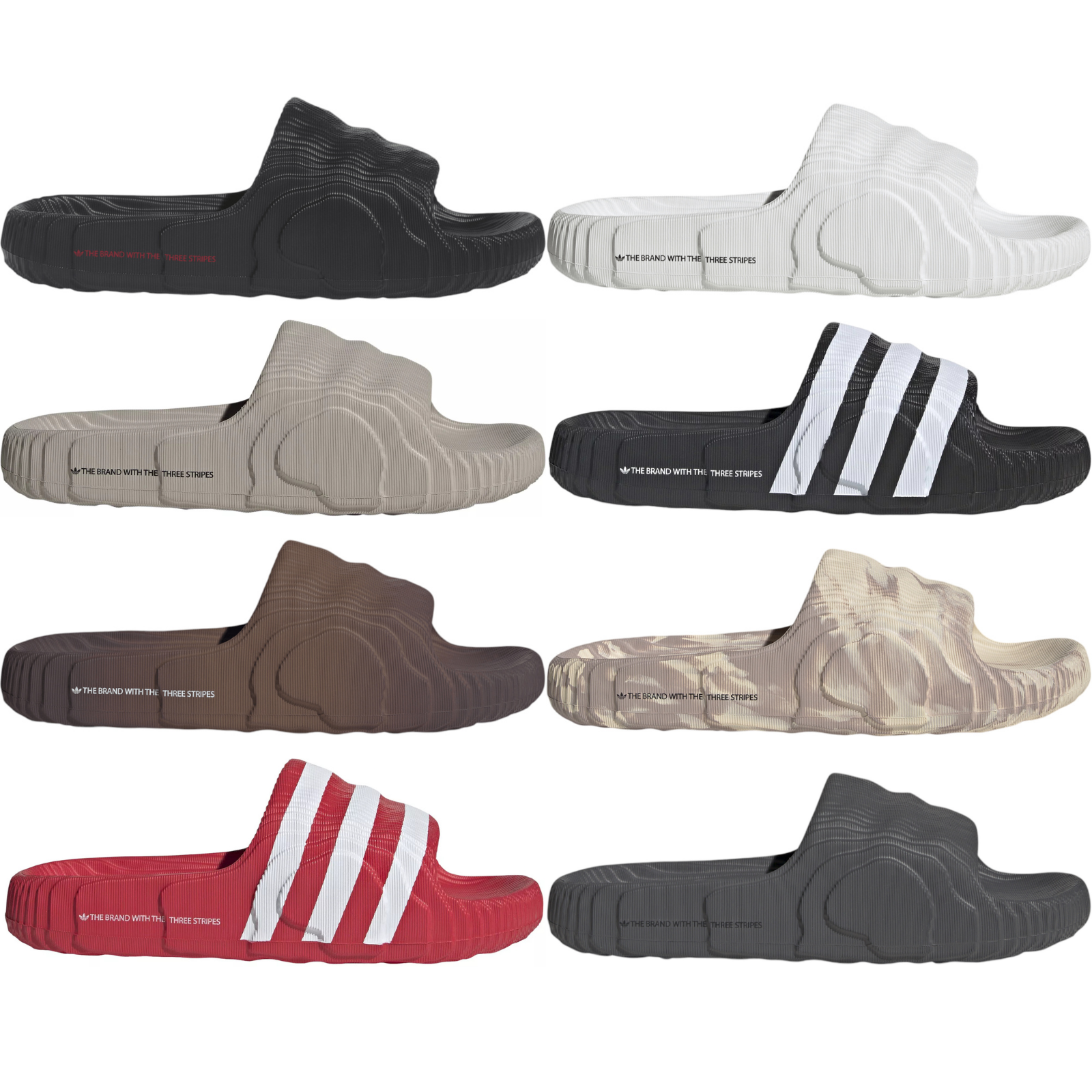 СОВЕРШЕННО НОВЫЕ мужские босоножки Adidas ADILETTE 22 РАЗМЕРА, ВСЕ ЦВЕТА, американские размеры 7-14, С НАКОНЕЧНИКОМ