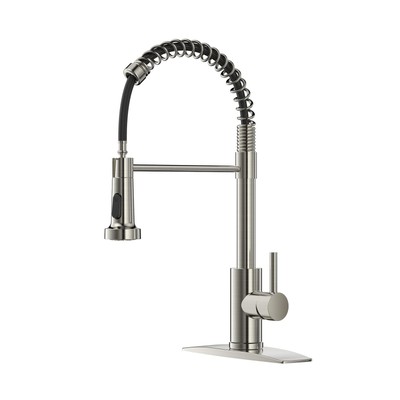 FORIOUS Kitchen Faucet with Pull Down Sprayer, Commercial Spring Kitchen Sink...