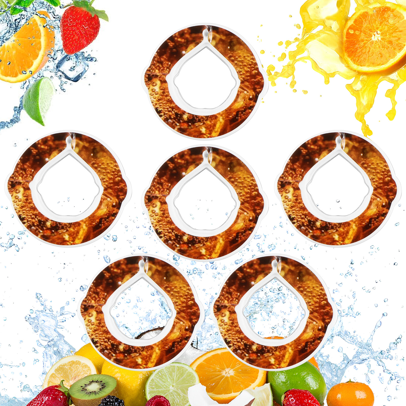 6Pcs Water Bottle Flavor Ring Reusable Scent Flavor Bottle Cap Safe