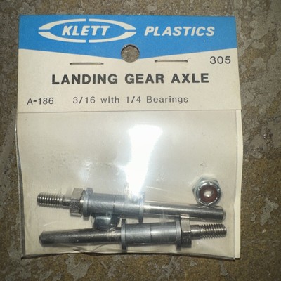 Vintage Klett #A-156 Landing Gear Axle 5/32  Made In The USA!    Free Shipping!