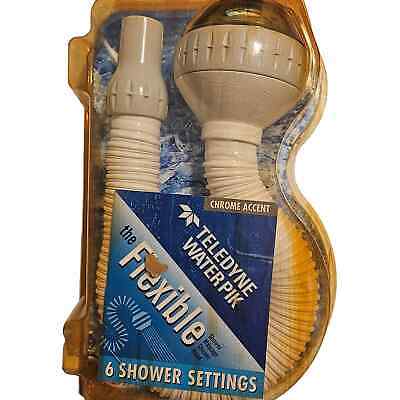 NWT Vintage (1998) Teledyne Water Pik flexible shower head, chrome accent