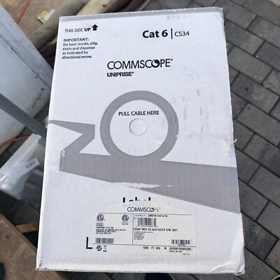 Commscope CS34P 23/4P Cat6 U/UTP Plenum CMP. Network Cable White /1000ft