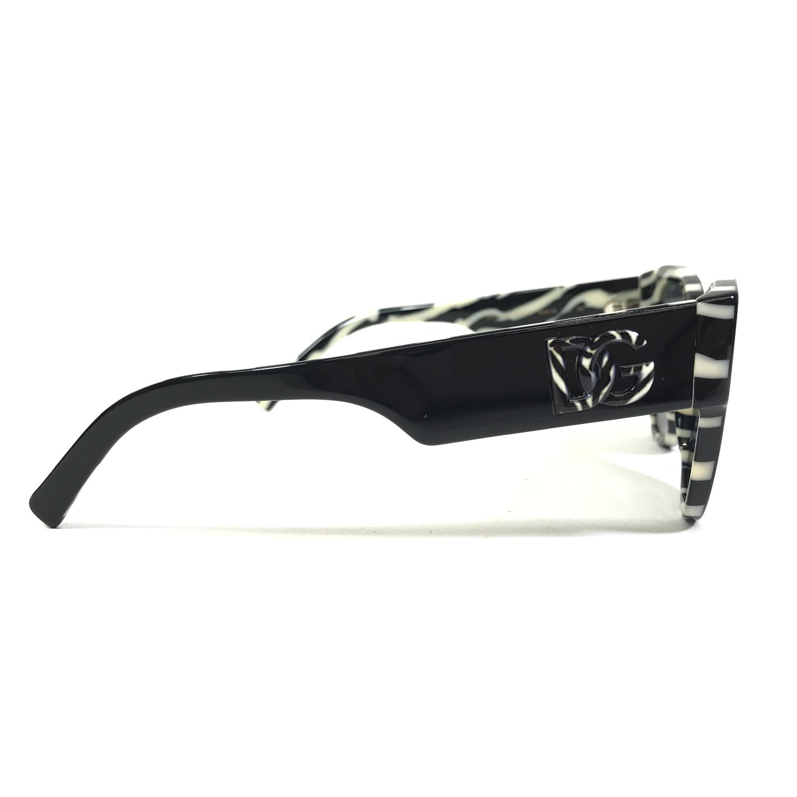 Pre-owned Dolce & Gabbana Dolce And Gabbana Sunglasses Dg4449 3450/p Black On Zebra With Zebra Lenses