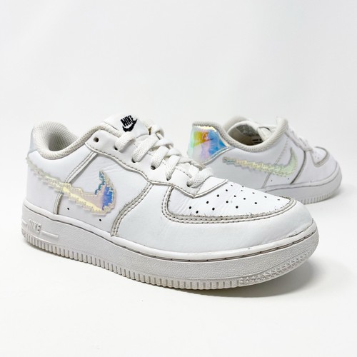 Nike Air Force 1 LV8 Digital Swoosh White Sneakers CW1584