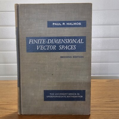 Finite-Dimensional Vector Spaces By Paul Halmos (1958, Hardcover) **Very Good**