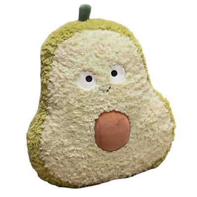 Avocado Food Hugging Throw Pillow Green Foodie Toy Furry Plush 16''