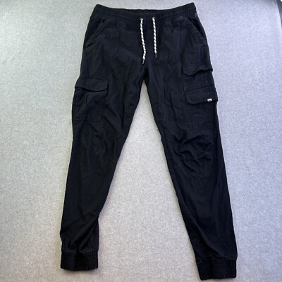 Ecko Untld Joggers Mens Large Black Cargo Pockets Cuffed Casual Pants Adult