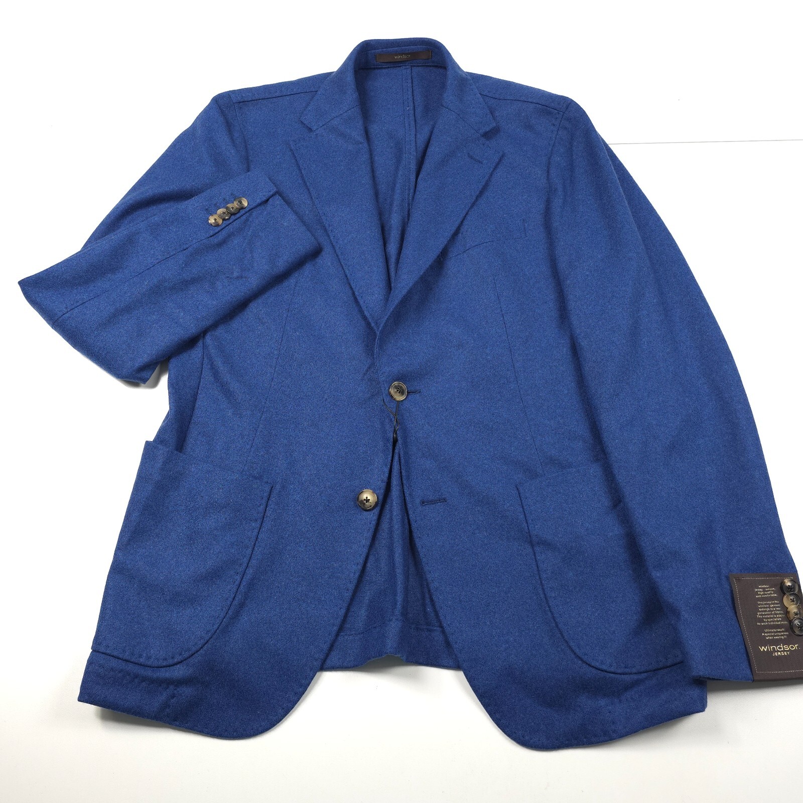 Pre-owned Windsor $1395  Giro J52 Unlined Blue Cashmere Blazer Jacket Mens 42 (eur 52)