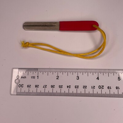 Fish Hook Hone Sharpener Tool Steel Non-Slip Grip Diamond Dust Grit and Lanyard