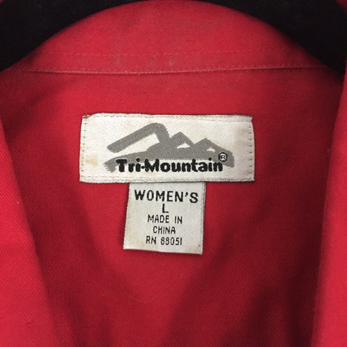 Toys R Us Employee Uniform Shirt Short Sleeve Red Button Up Women Large Vintage