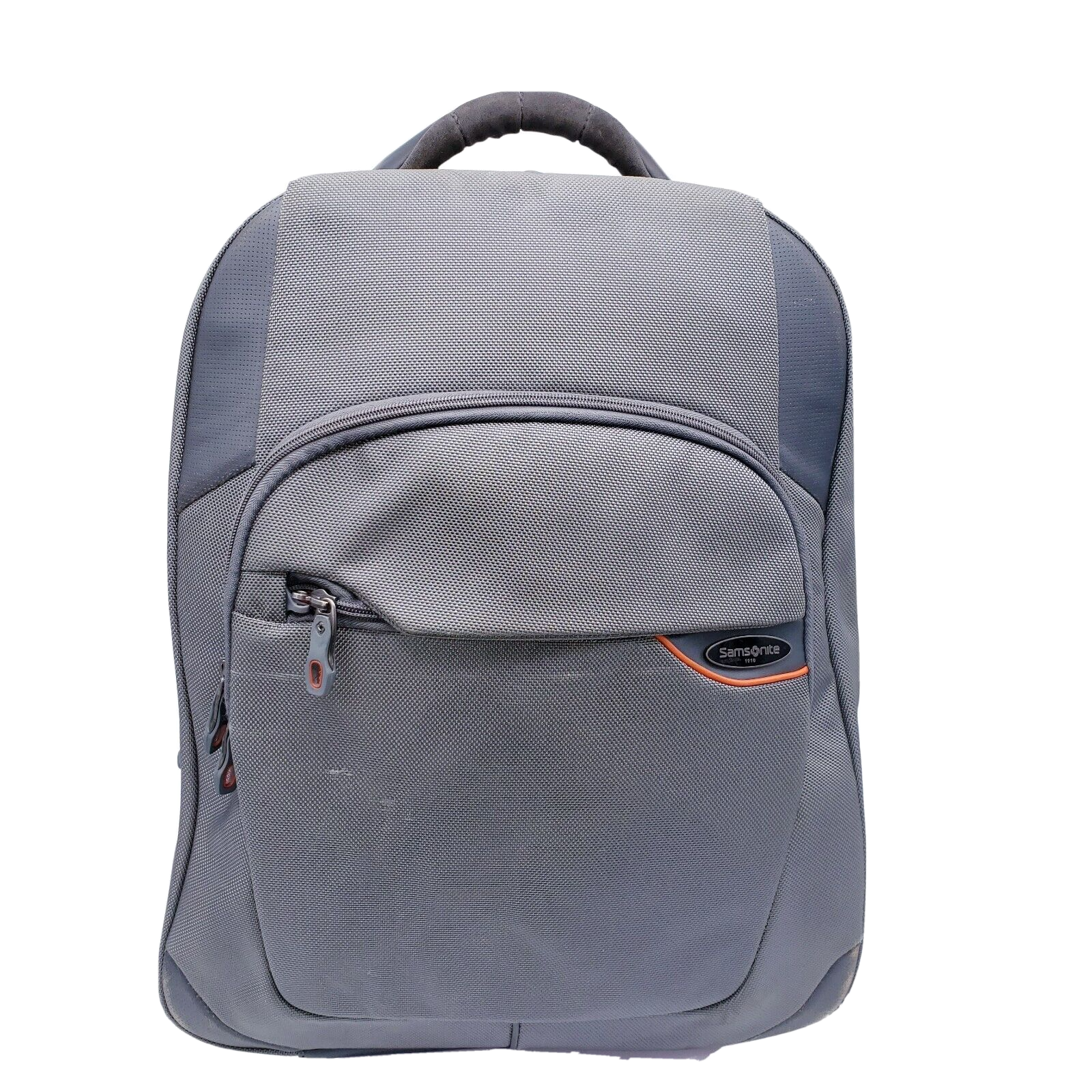 Samsonite Pro DLX Travel Gray Bag Backpack w Leather Bottom eBay