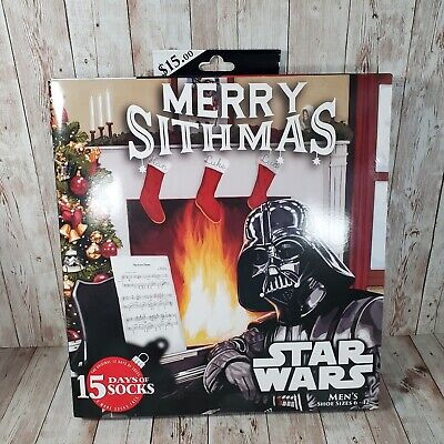 15 Days of Men's Star Wars Socks Christmas Advent Calendar shoe Size 6-12 A059