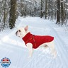 Geyecete Winter Warm Coat Waterproof Dog Winter Jacket with Harness Traction Belt,Windproof Pet Outdoor Jacket Dog Autumn-Red-XL