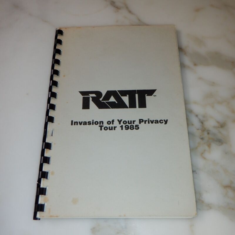 RATT Invasion Of Your Privacy 1985 Tour Itinerary book Band Promoter Crew